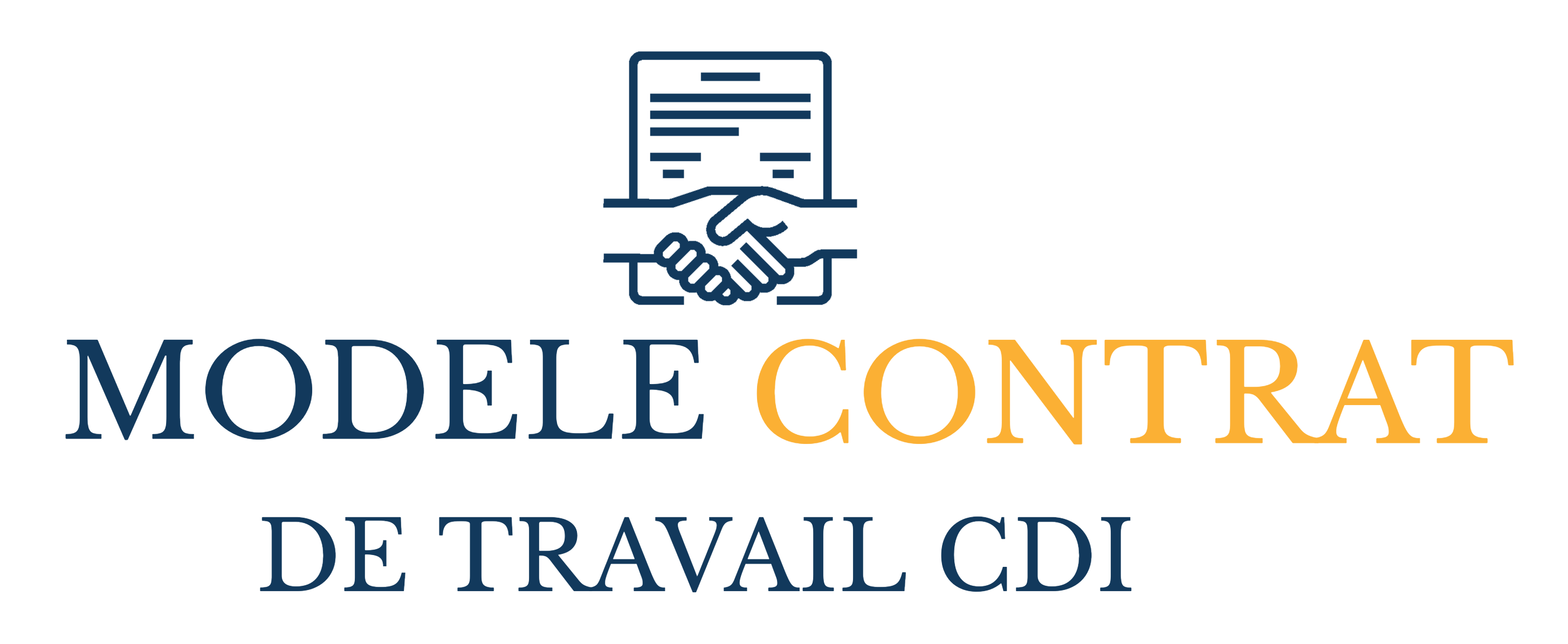 Logo modele contrat de travail CDI